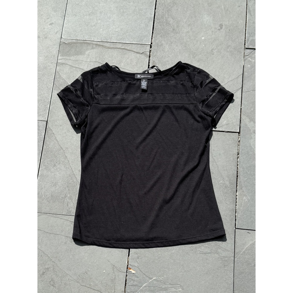 INC International Concepts Petite Medium Black T-Shirt‎